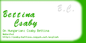 bettina csaby business card